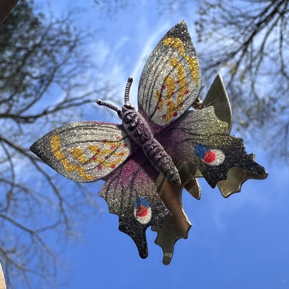 Vintage Colorful Butterfly Brooch